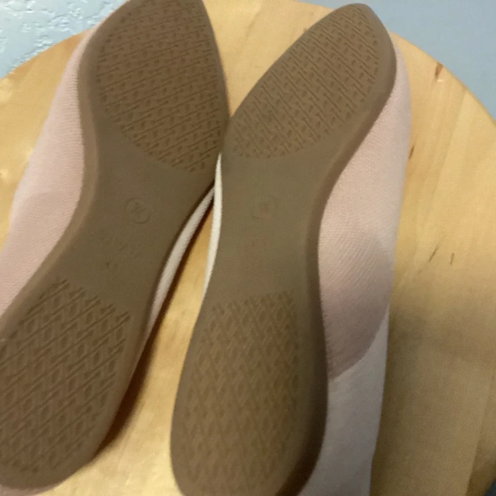 Vivaia Pointed Toe Flats Women Size 43 Blush Tan Colorblock‎ Sustainable Knit